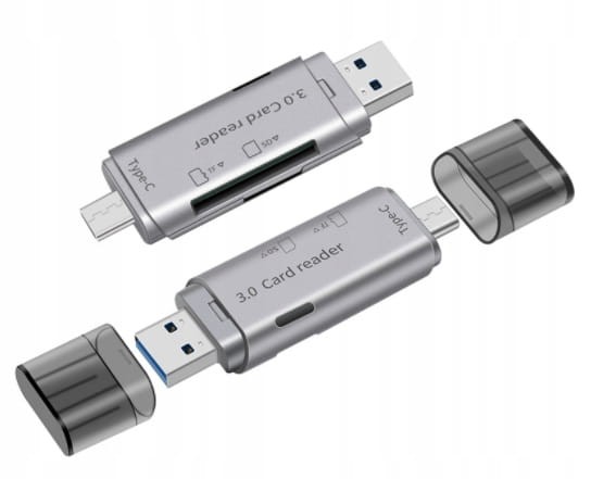 Czytnik Kart SD MicroSD TF USB 3.0 USB-C OTG 5Gb/s BYL-2013TU - zdjęcie 2