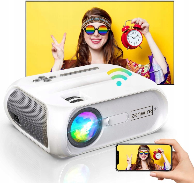 Projektor Rzutnik LED 4K Full HD 1080p 4500lm 4000:1 200'' WiFi HDMI VGA USB Zenwire S5 - zdjęcie 2