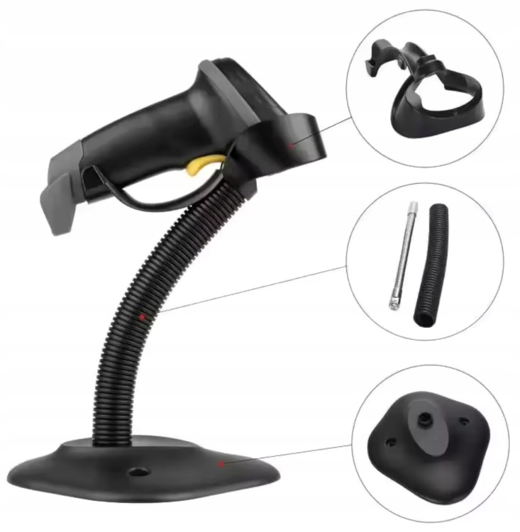 Stojak Uchwyt na Czytnik Skaner do Kodów Kreskowych Uniwersalny Podstawka - zdjęcie 1