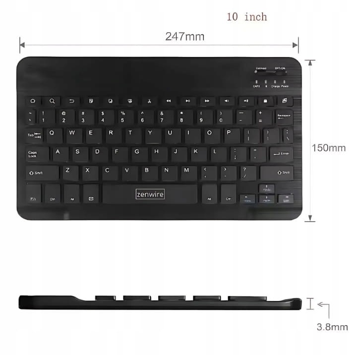 KLAWIATURA BEZPRZEWODOWA Bluetooth 5.0 do tabletu SLIM Uniwersalna Przenośna Zenwire WLK-620 - zdjęcie 3
