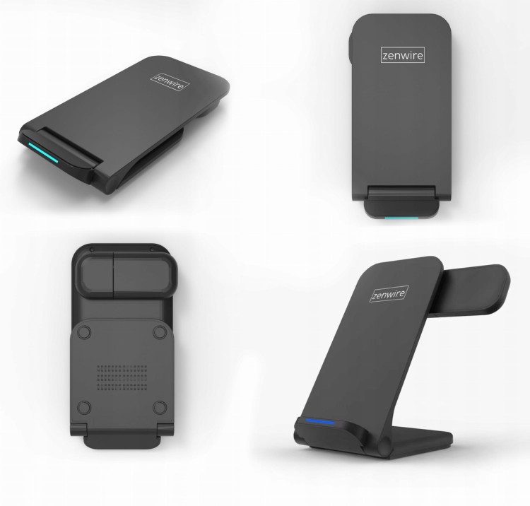Ładowarka Indukcyjna Bezprzewodowa 3w1 USB-C Telefonu iPhone Samsung Watch QI 15W Zenwire A11B - zdjęcie 5