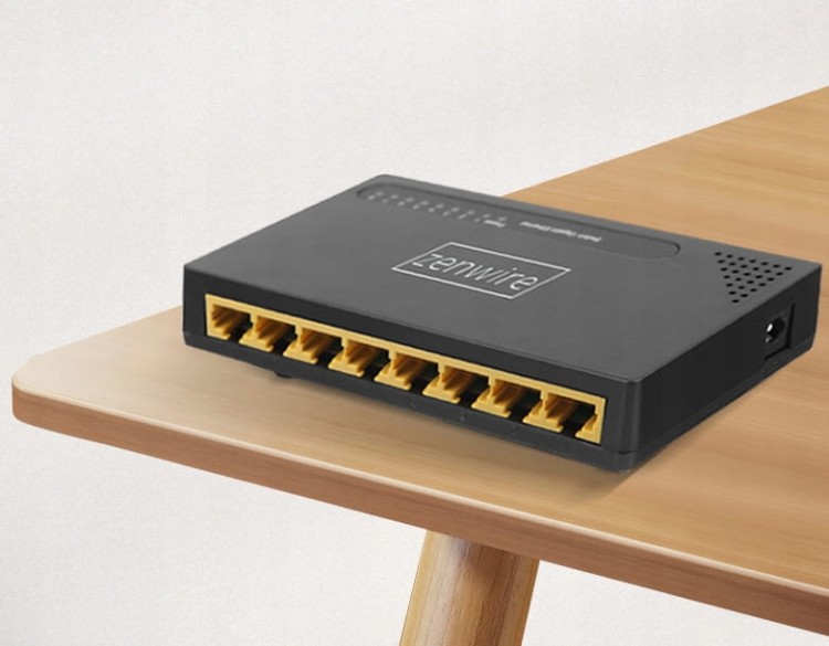 Switch 8 Portów Gigabit Ethernet 1000 MBps Rozdzielacz Przełącznik LAN Zenwire SG1008 - zdjęcie 2