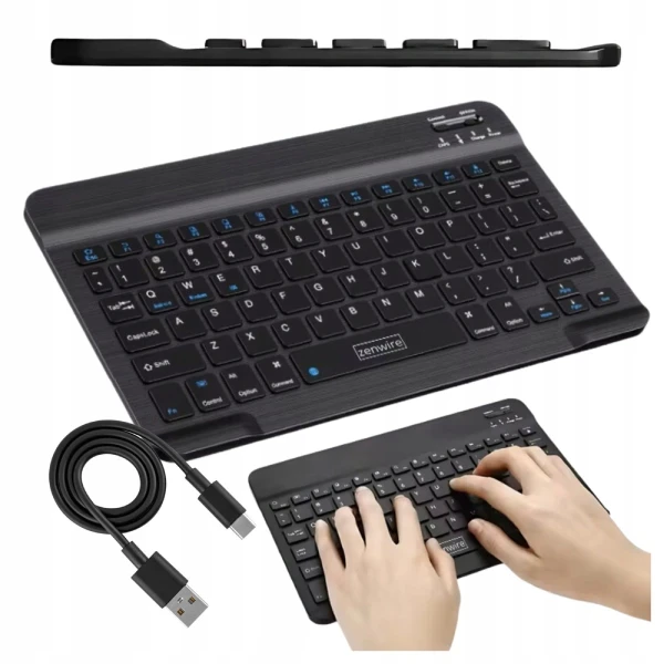 KLAWIATURA BEZPRZEWODOWA Bluetooth 5.0 do tabletu SLIM Uniwersalna Przenośna Zenwire WLK-620 - zdjęcie 1