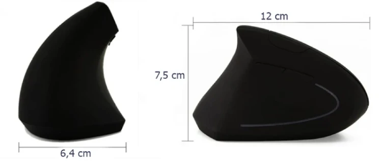 YSZ Pionowa Wertykalna Myszka Bezprzewodowa Ergonomiczna Zenwire X7 - zdjęcie 3