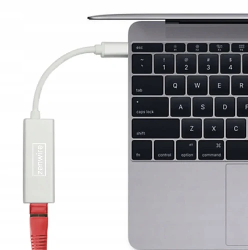 Adapter USB-C Fast Ethernet RJ45 Przejściówka USB A LAN Zenwire - zdjęcie 2
