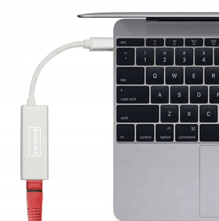 Adapter USB-C Fast Ethernet RJ45 Przejściówka USB A LAN Zenwire - zdjęcie 2
