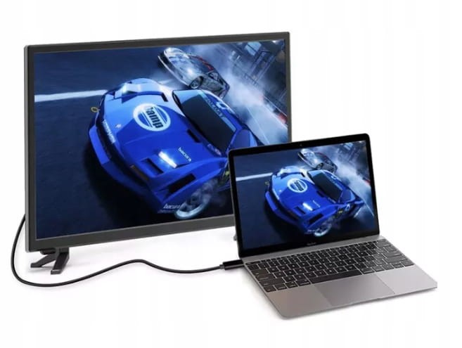 KABEL ADAPTER MHL USB-C DisplayPort 4K 60 HZ 1,8M Thunderbolt 3.0 zenwire - zdjęcie 2