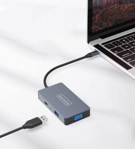 ADAPTER HUB 5W1 USB-C 2x HDMI 4K VGA USB 3.0 PD ZENWIRE - zdjęcie 4