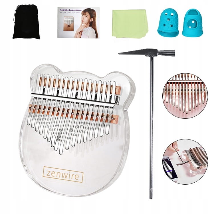 instrument kalimba klawiszowa akrylowa k-03a - zdjęcie 1
